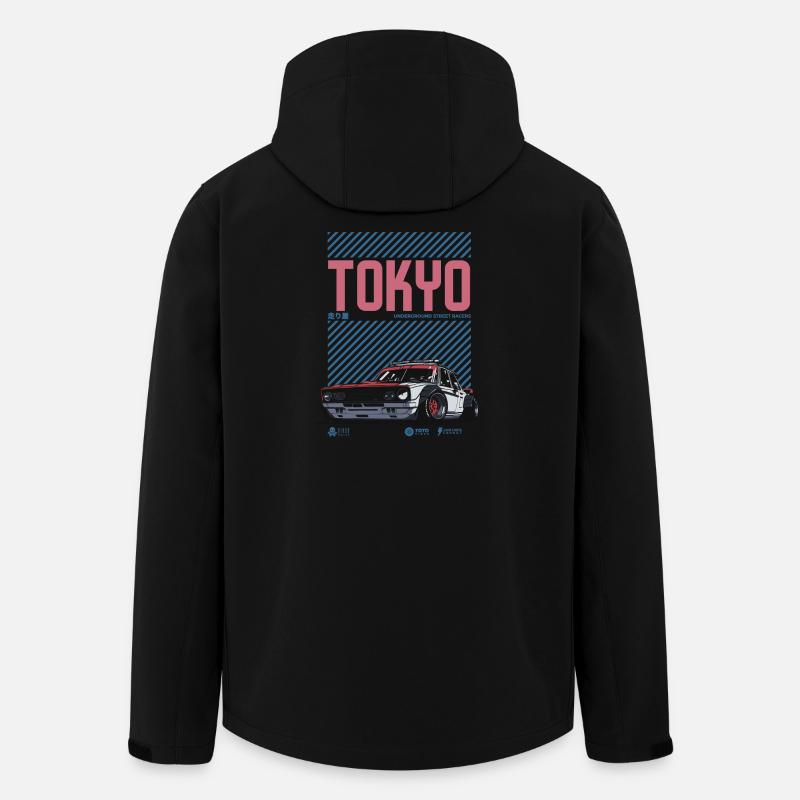 Tokyo Street Racing - Recycelte Männer Softshell-Jacke von Stanley/Stella - Schwarz