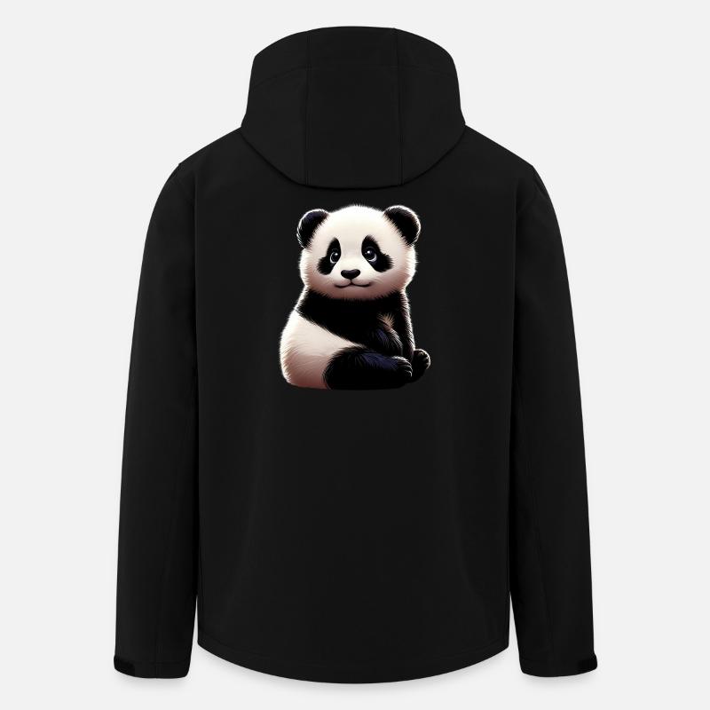 Panda - Men’s Recycled Softshell Jacket by Stanley/Stella - black
