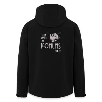 I Really Like Koalas Koala Bear Koala Baby - Men’s Recycled Softshell Jacket by Stanley/Stella - black - Back - AI Model Male 185 light (185cm)