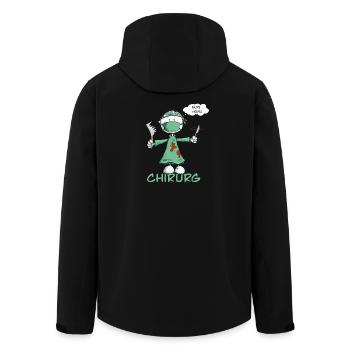 Schwarzer Humor Chirurg Strichmännchen Cartoon - Recycelte Männer Softshell-Jacke von Stanley/Stella - Schwarz - Hinten - AI Model Male 185 light (185cm)