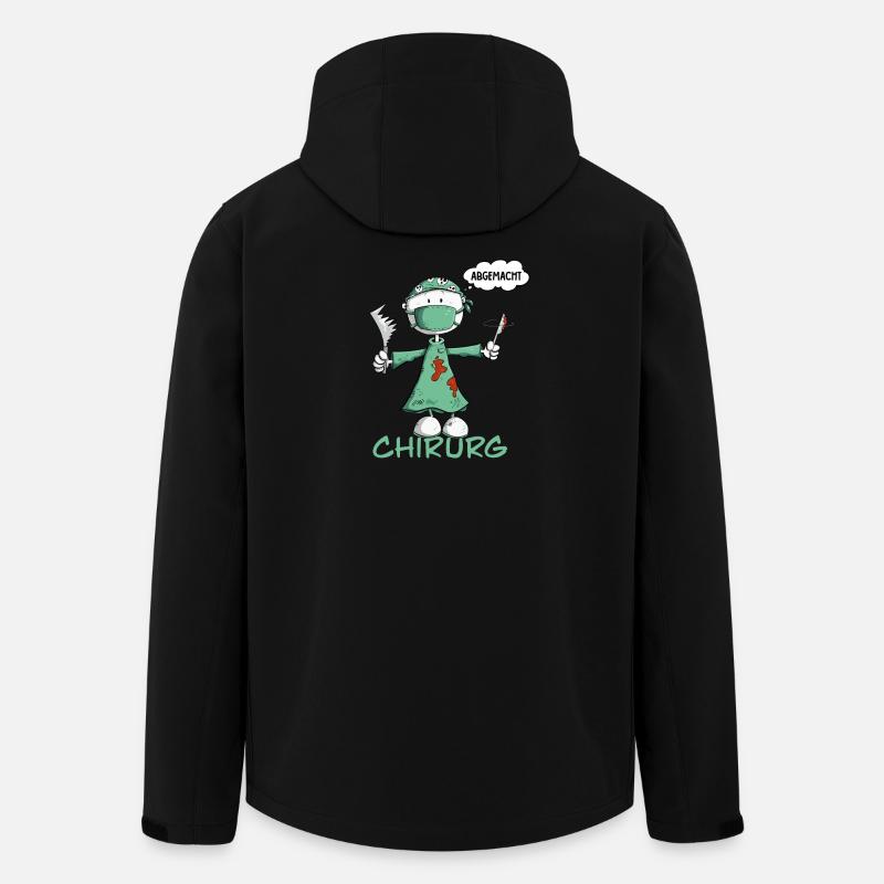 Chirurg Abgemacht Strichmännchen Cartoon - Recycelte Männer Softshell-Jacke von Stanley/Stella - Schwarz