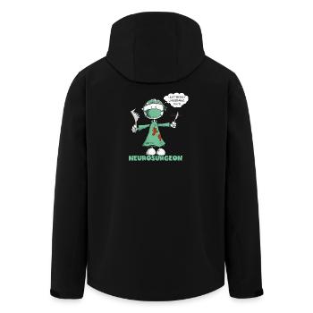 Neurochirurg Spruch Chirurg Strichmännchen Cartoon - Recycelte Männer Softshell-Jacke von Stanley/Stella - Schwarz - Hinten - AI Model Male 185 light (185cm)