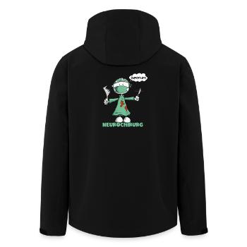 Neurochirurg Spruch Chirurg Superhirn Cartoon - Recycelte Männer Softshell-Jacke von Stanley/Stella - Schwarz - Hinten - AI Model Male 185 light (185cm)