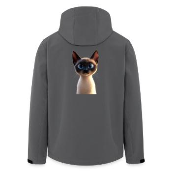 Siamkatze Siam Katze Siamese Cat Siamesen Katzen - Recycelte Männer Softshell-Jacke von Stanley/Stella - Anthrazit - Hinten - AI Model Male 185 light (185cm)