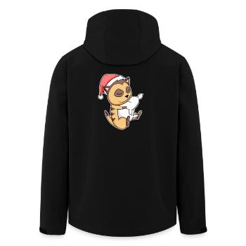 Erdmännchen Niedlich Müde Ausschlafen Weihnachten - Recycelte Männer Softshell-Jacke von Stanley/Stella - Schwarz - Hinten - AI Model Male 185 light (185cm)