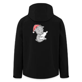 Ziege Niedlich Müde Ausschlafen Weihnachten - Recycelte Männer Softshell-Jacke von Stanley/Stella - Schwarz - Hinten - AI Model Male 185 light (185cm)