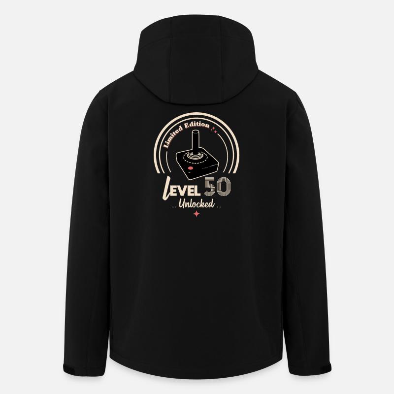 Design-Abzeichen Level 50 Retro-Konsole - Recycelte Männer Softshell-Jacke von Stanley/Stella - Schwarz
