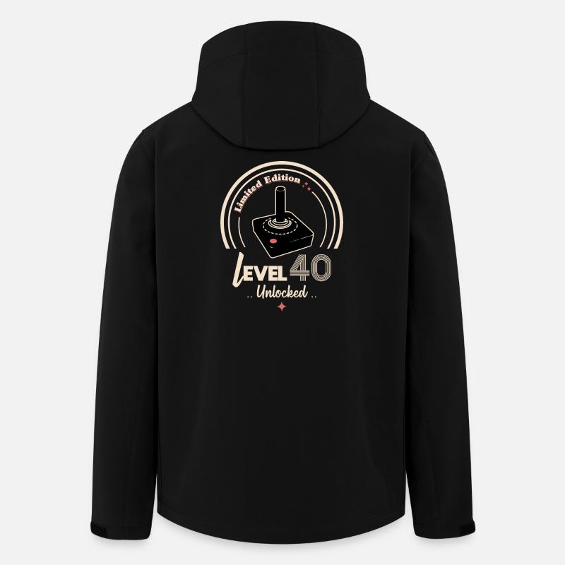 Design Gaming Level 40 Unlocked - Men’s Recycled Softshell Jacket by Stanley/Stella - black