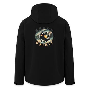 Cosmic Space Adventure - Men’s Recycled Softshell Jacket by Stanley/Stella - black - Back - AI Model Male 185 light (185cm)