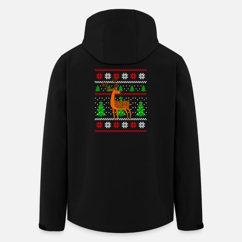 Christmas Deer - Men’s Recycled Softshell Jacket by Stanley/Stella - black