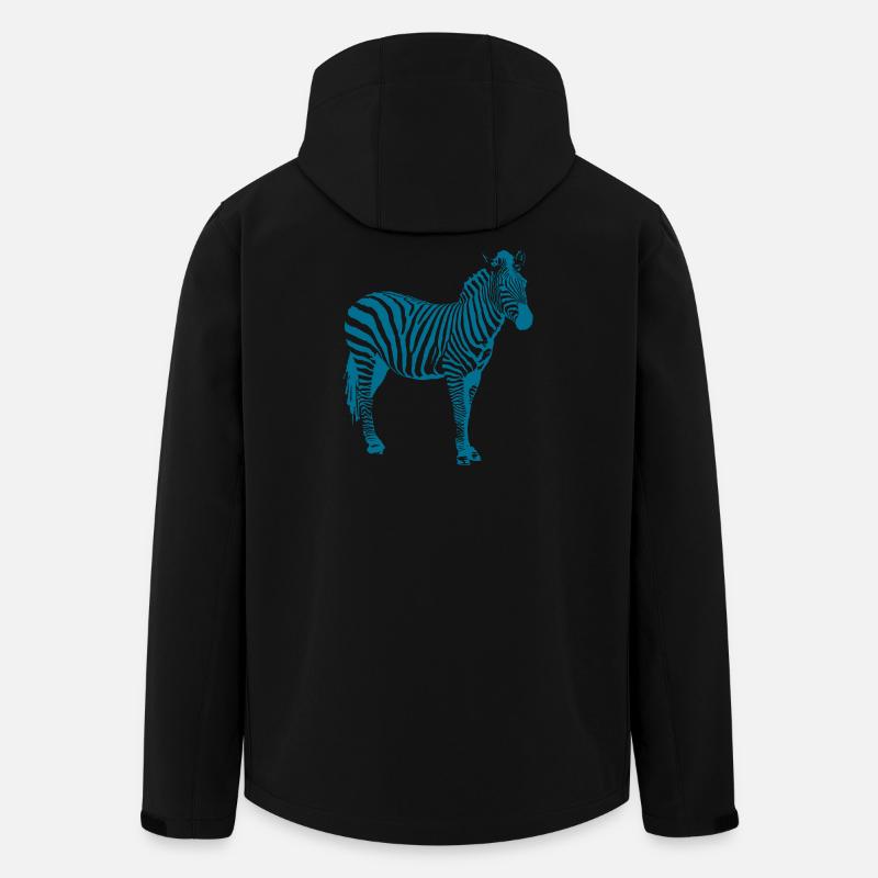 Zebra - Recycelte Männer Softshell-Jacke von Stanley/Stella - Schwarz