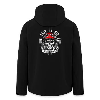 Ride Fast or Die Skull Moto Art - Men’s Recycled Softshell Jacket by Stanley/Stella - black - Back - AI Model Male 185 light (185cm)