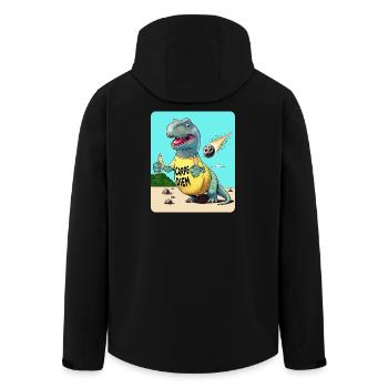 Carpe Diem Dinosaur - Men’s Recycled Softshell Jacket by Stanley/Stella - black - Back - AI Model Male 185 light (185cm)
