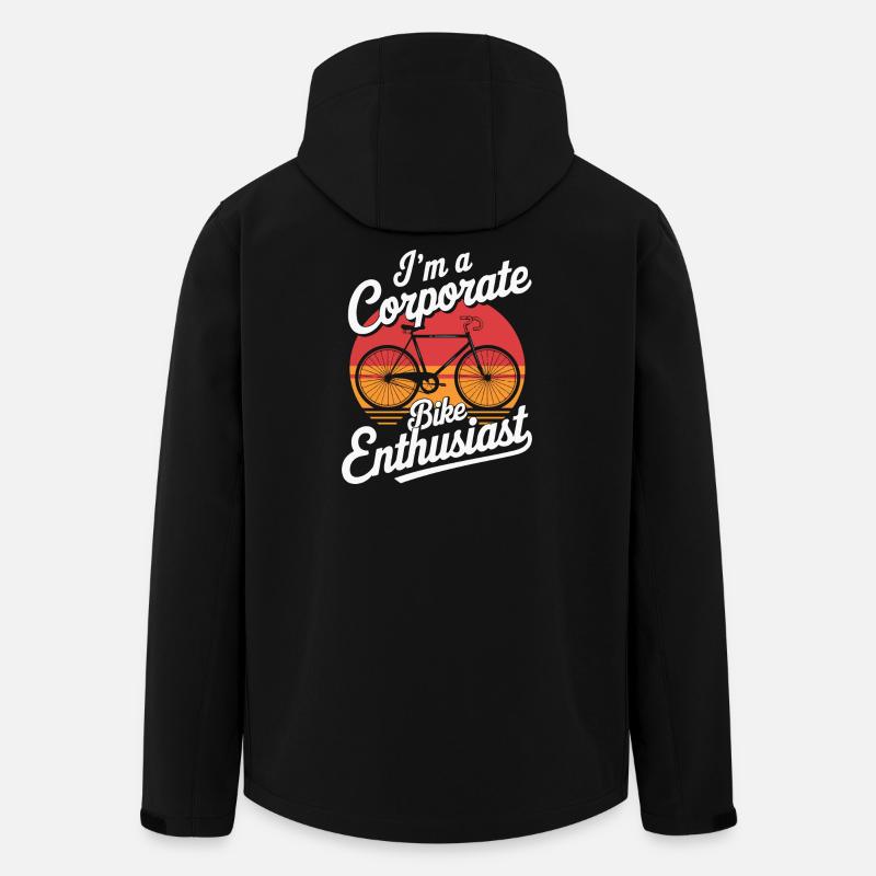 Passionné de vélo d’entreprise - Veste softshell homme en polyester recyclé Stanley/Stella - noir