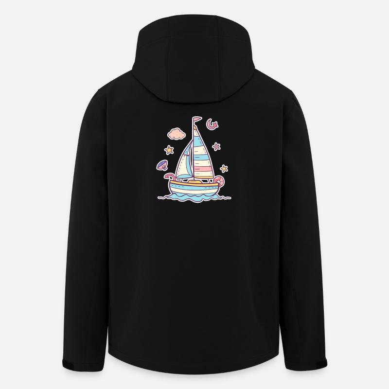 Sailing Comic Look - Men’s Recycled Softshell Jacket by Stanley/Stella - black