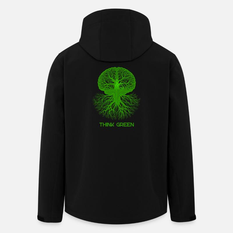 Denken Sie grün - Recycelte Männer Softshell-Jacke von Stanley/Stella - Schwarz