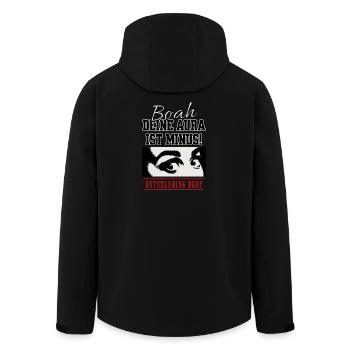 **Your Aura** Streetwear - Men’s Recycled Softshell Jacket by Stanley/Stella - black - Back - AI Model Male 185 light (185cm)