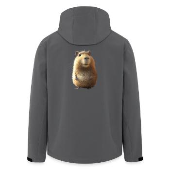 Capybara Be Capy Capybara Funny Capybara - Men’s Recycled Softshell Jacket by Stanley/Stella - anthracite - Back - AI Model Male 185 light (185cm)