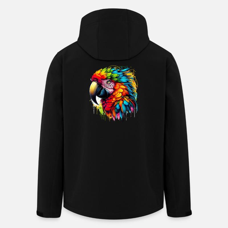 Papagei - Recycelte Männer Softshell-Jacke von Stanley/Stella - Schwarz