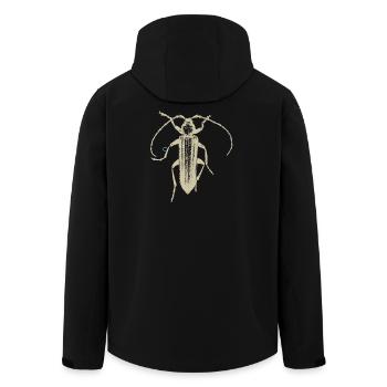 CERAM | Cream - Men’s Recycled Softshell Jacket by Stanley/Stella - black - Back - AI Model Male 185 light (185cm)