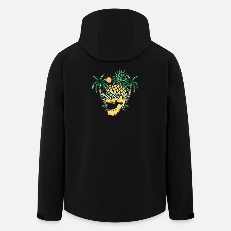 Funny pineapple skull - Recycelte Männer Softshell-Jacke von Stanley/Stella - Schwarz