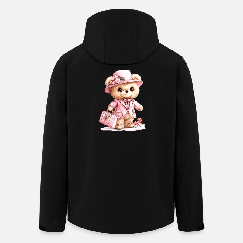 Les ours sont en liberté ! - Veste softshell homme en polyester recyclé Stanley/Stella - noir
