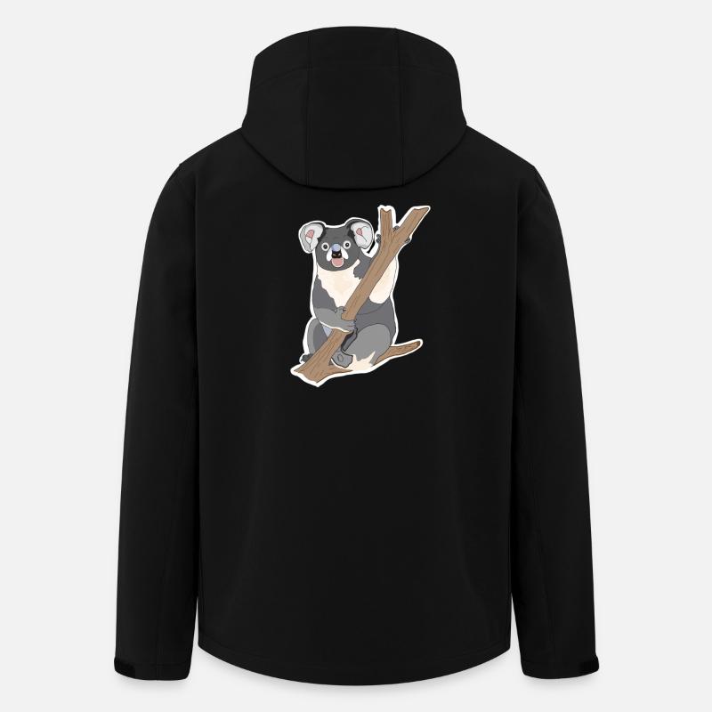 Koala Koala Bear - Men’s Recycled Softshell Jacket by Stanley/Stella - black