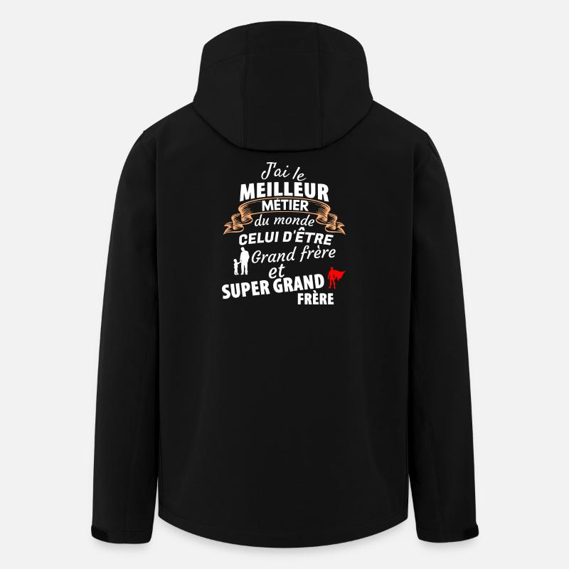 Humorous Sibling Quote - Men’s Recycled Softshell Jacket by Stanley/Stella - black