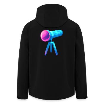 Conception de télescope plat et coloré - Veste softshell homme en polyester recyclé Stanley/Stella - noir - Dos - AI Model Male 185 light (185cm)