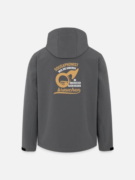 Sousaphonist Held Sousaphon Musiker Blaskapelle - Recycelte Männer Softshell-Jacke von Stanley/Stella - Schwarz