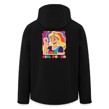 Girl Power Motive - Statement, Feminismus Frauen - Recycelte Männer Softshell-Jacke von Stanley/Stella - Schwarz - Hinten - AI Model Male 185 light (185cm)