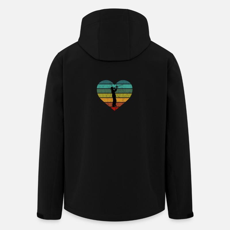 Tromboniste Silhouette Trombone Retro Coeur - Veste softshell homme en polyester recyclé Stanley/Stella - noir