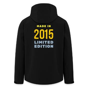 2015 - Men’s Recycled Softshell Jacket by Stanley/Stella - black - Back - AI Model Male 185 light (185cm)