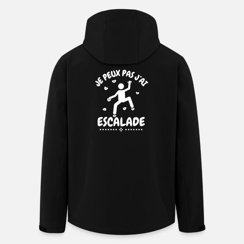 Je peux pas j'ai escalade - Veste softshell homme en polyester recyclé Stanley/Stella - noir