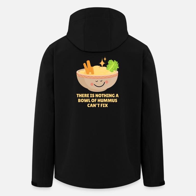 Nous aimons le houmous - Veste softshell homme en polyester recyclé Stanley/Stella - noir