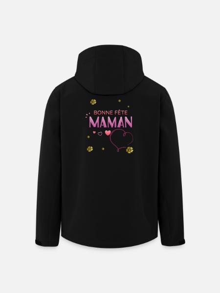 Bonne Fête Maman - Veste softshell homme en polyester recyclé Stanley/Stella - noir