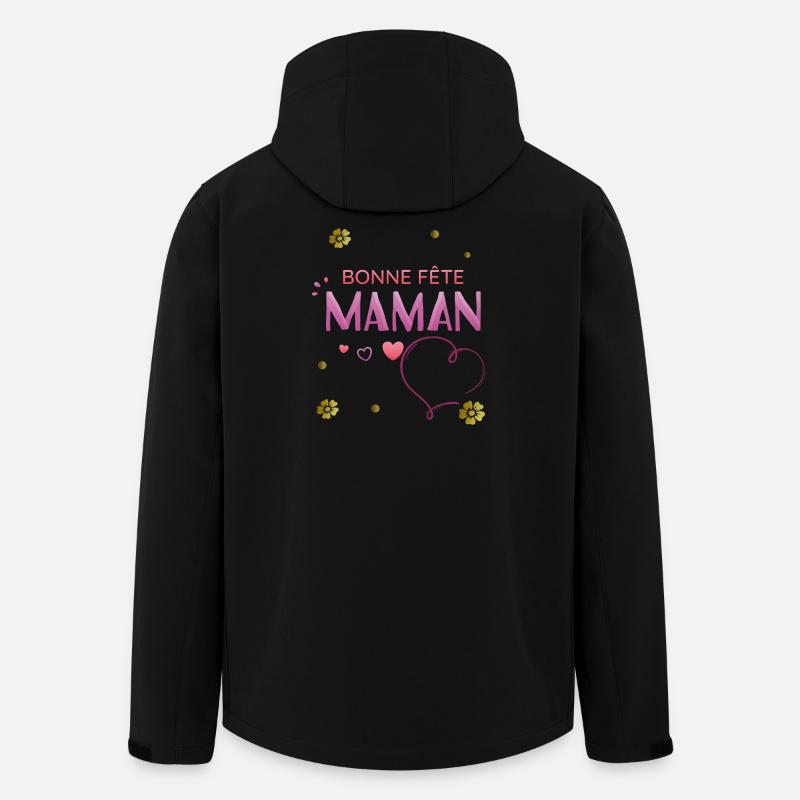 Bonne Fête Maman - Veste softshell homme en polyester recyclé Stanley/Stella - noir