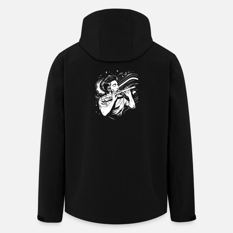 Flutist Drawing - Men’s Recycled Softshell Jacket by Stanley/Stella - black