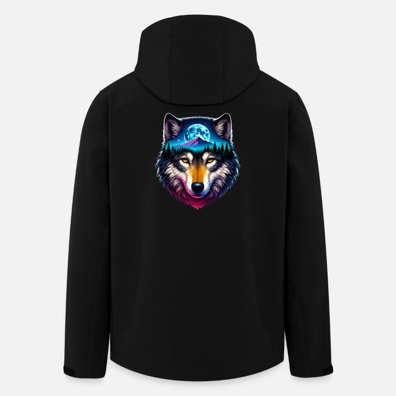 Wolf - Recycelte Männer Softshell-Jacke von Stanley/Stella - Schwarz