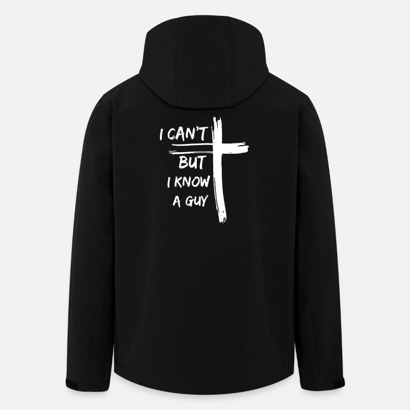 Faith-Based Message with White Cross - Men’s Recycled Softshell Jacket by Stanley/Stella - black
