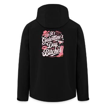 Lustige Party zum Galentine‘s Day - Recycelte Männer Softshell-Jacke von Stanley/Stella - Schwarz - Hinten - AI Model Male 185 light (185cm)