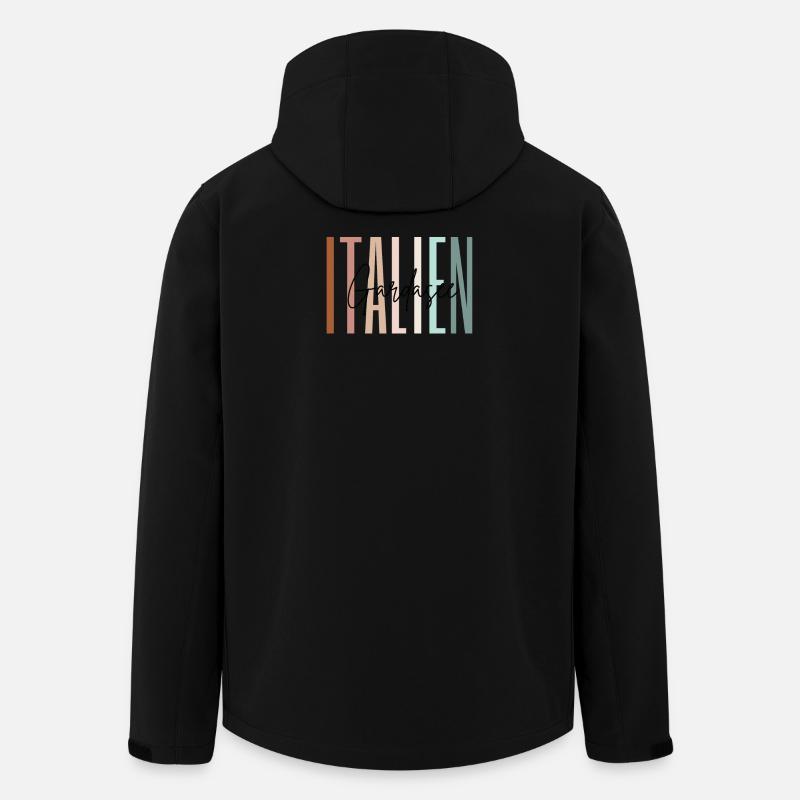 Italien Urlaub Gardasee Geschenk - Recycelte Männer Softshell-Jacke von Stanley/Stella - Schwarz