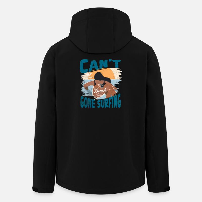 Plage et surf : liberté & aventure - Veste softshell homme en polyester recyclé Stanley/Stella - noir