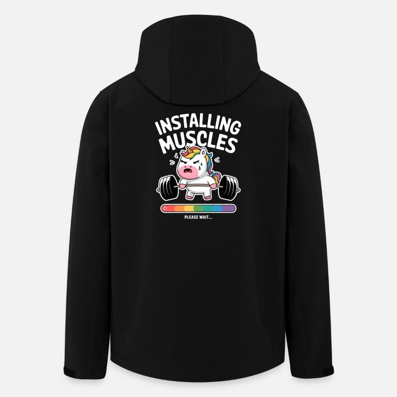 Installation de Muscles Licorne - Veste softshell homme en polyester recyclé Stanley/Stella - noir
