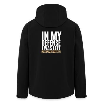 I Was Left Unsupervised - Men’s Recycled Softshell Jacket by Stanley/Stella - black - Back - AI Model Male 185 light (185cm)