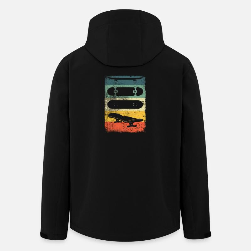Skateboard Retro - Recycelte Männer Softshell-Jacke von Stanley/Stella - Schwarz