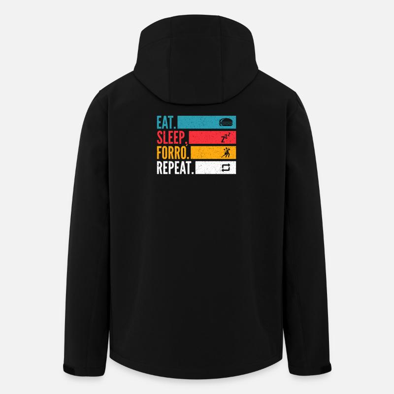 Eat Sleep Forró Repeat - Recycelte Männer Softshell-Jacke von Stanley/Stella - Schwarz