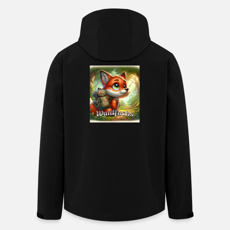 Waldfuchs - Recycelte Männer Softshell-Jacke von Stanley/Stella - Schwarz