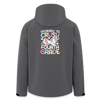 I m ready to crush fourth grade - Recycelte Männer Softshell-Jacke von Stanley/Stella - Anthrazit - Hinten - AI Model Male 185 light (185cm)