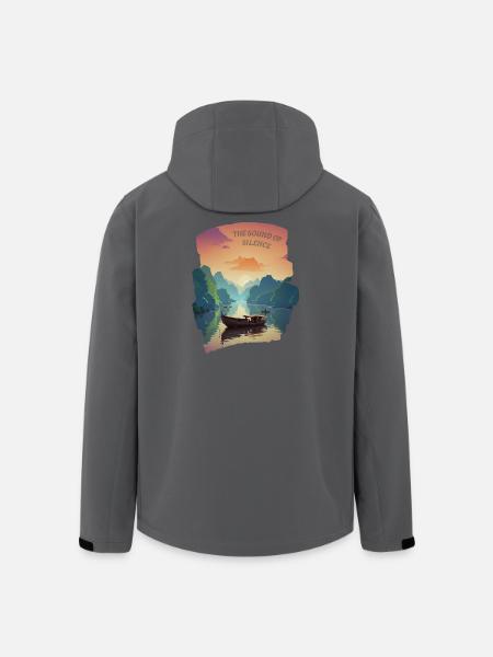Le son du silence - Soleil couchant - Veste softshell homme en polyester recyclé Stanley/Stella - noir